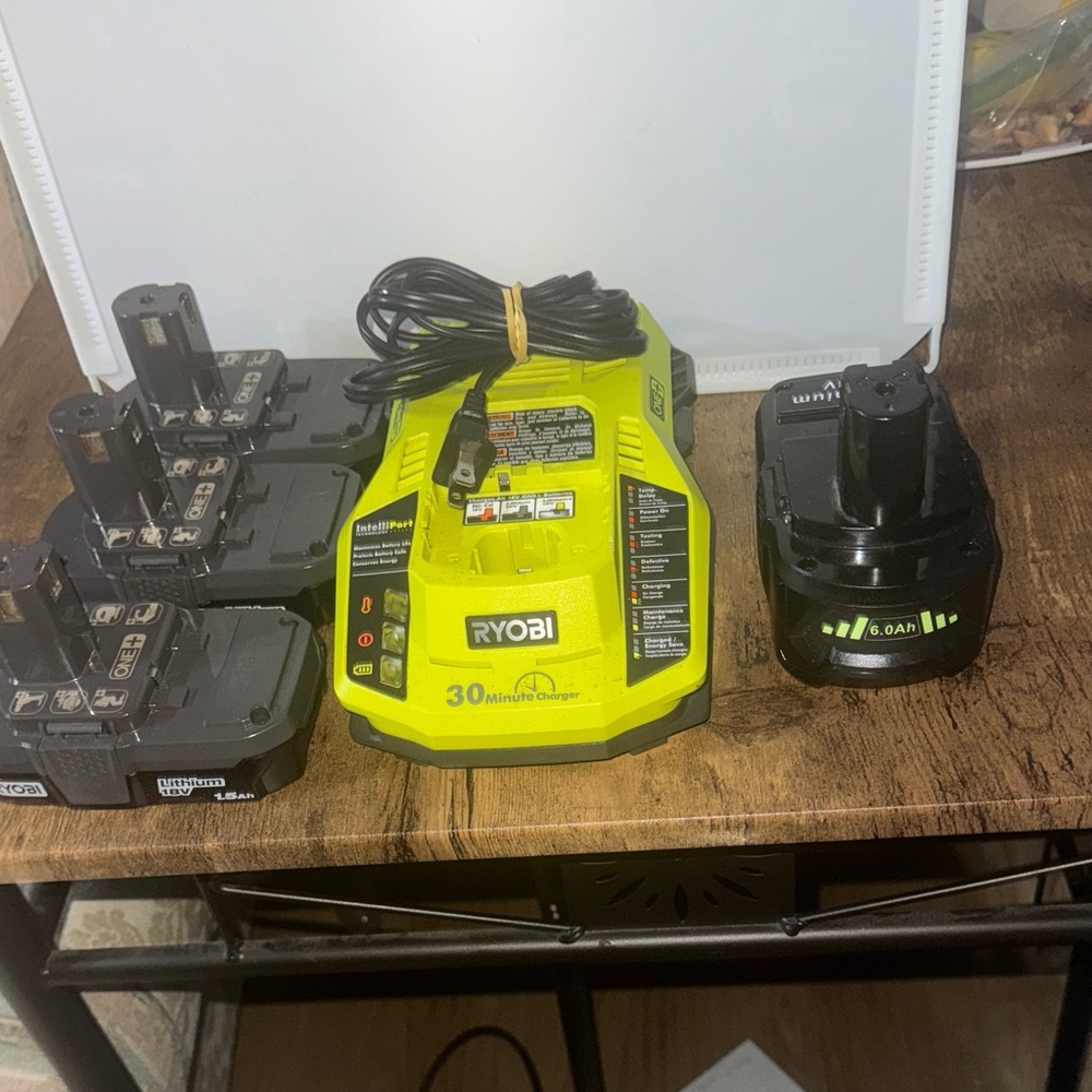 Ryobi Lime Green 30-Minute Battery Charger - Fast Charging Home Power